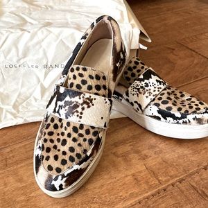 Loeffler Randall calf hair slip on sneakers